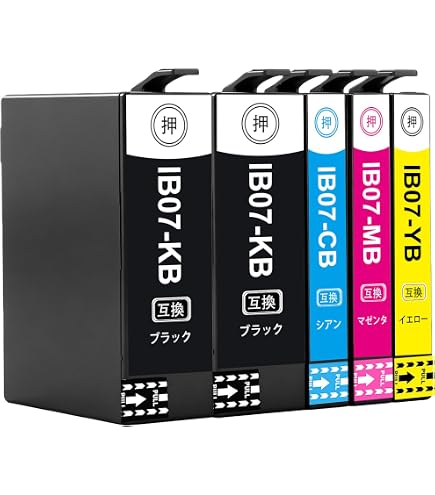 Amazon.co.jp: IB07 (KB/CB/MB/YB)【4色セット(大容量)】【全色顔料